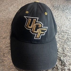 UCF Hat Cap Strap Back Black Gold University of Central Florida Knights
